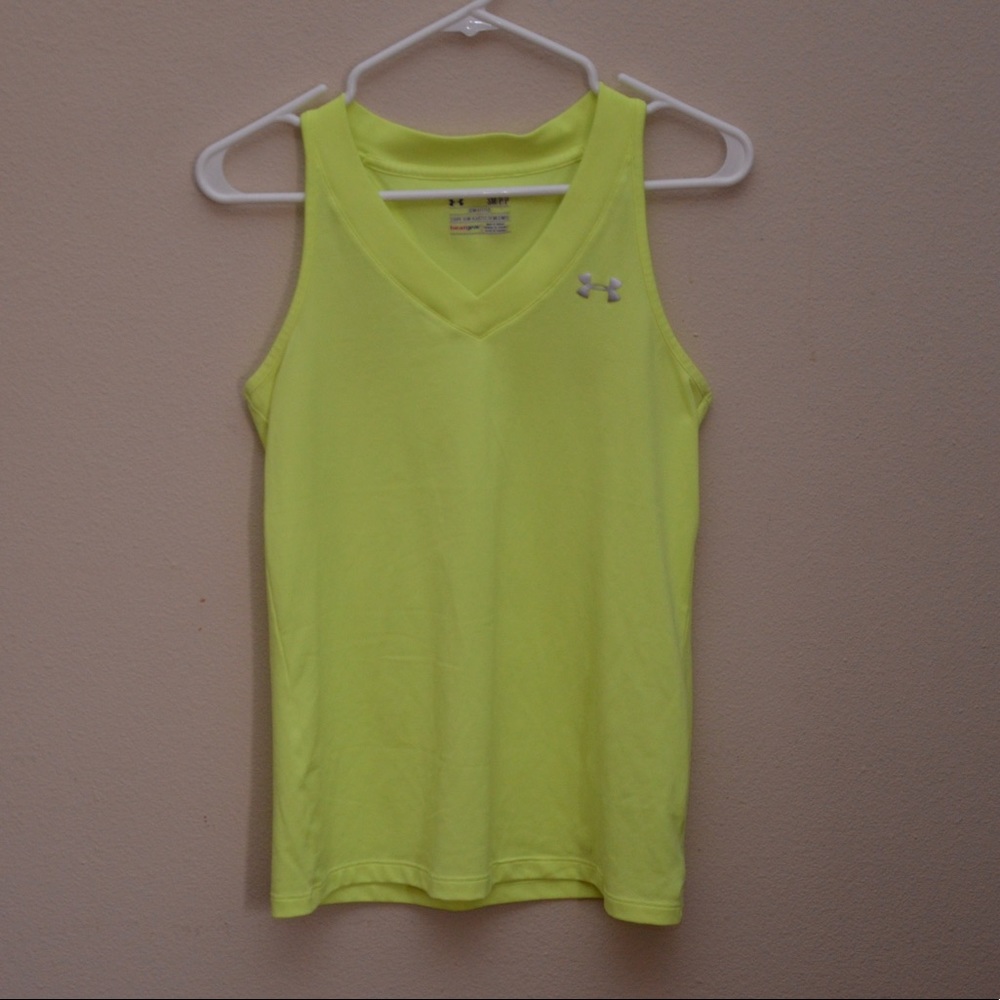 Under Armour Lime-Green Women’s Tank Top Small
